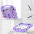 Husă pentru copii pentru iPad 10.9 2022 10 Gen, Cute Patterns, cu suport, violet