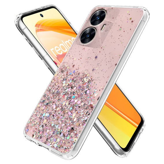 Huse pentru Realme C55, Glittery, roz