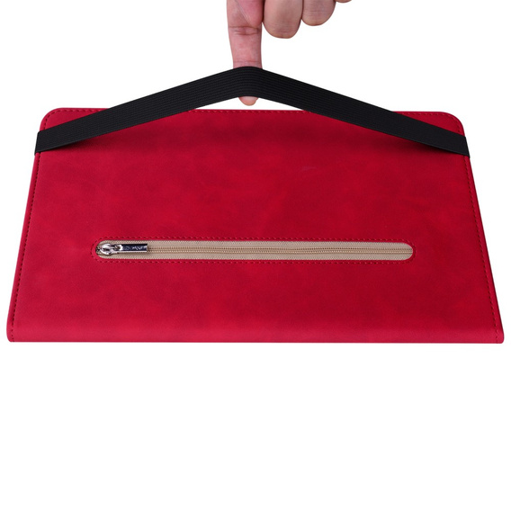 Huse pentru Lenovo Tab M9, Wallet Pen Slot, roșu