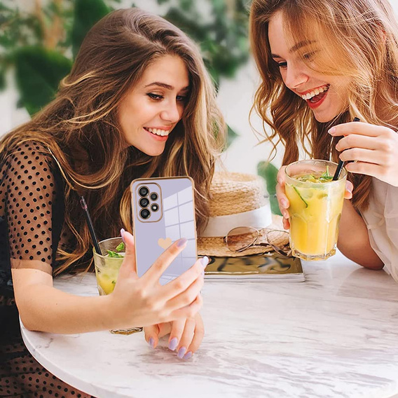 Huse pentru Samsung Galaxy A13 4G, Electro heart, violet