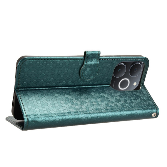 Husa cu clapetă pentru Realme Note 70T 4G, Wallet Rhombus, verde