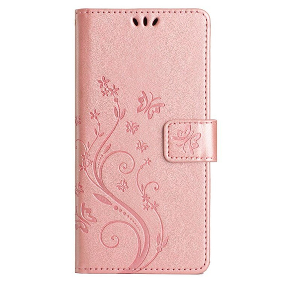 Cu clapetă pentru Samsung Galaxy A55 5G, Wallet, Butterfly, violet
