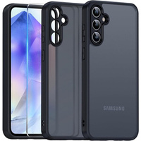 Carcasă pentru Samsung Galaxy A35 5G, Fusion Hybrid, cu protecție pentru camera foto, transparent / negru