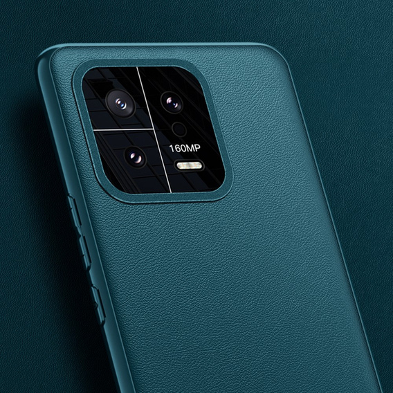 Husă din piele pentru Xiaomi 13, leather hybrid, verde