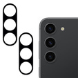 2x ERBORD sticlă călită ERBORD pentru camera pentru Samsung Galaxy S23, negru