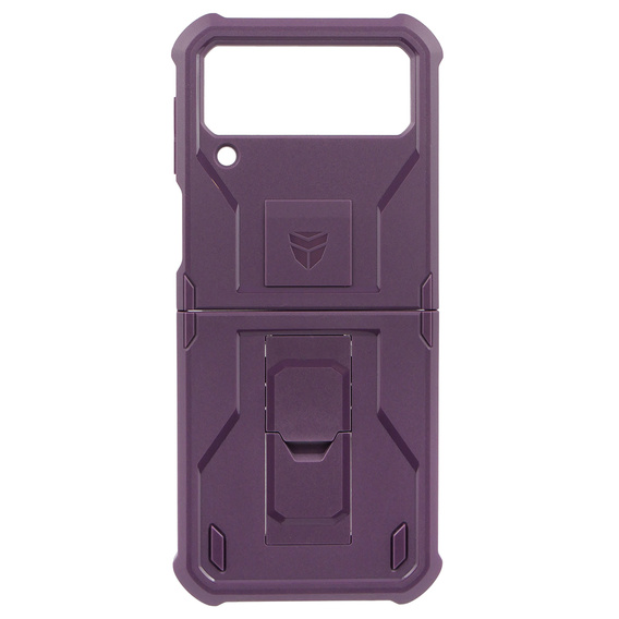 Husa blindată pentru Samsung Galaxy Z Flip 4 5G, Dexnor Clip Holder, violet