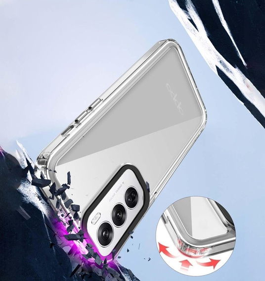 Huse pentru Oppo Reno 12, Fusion Hybrid, transparentă