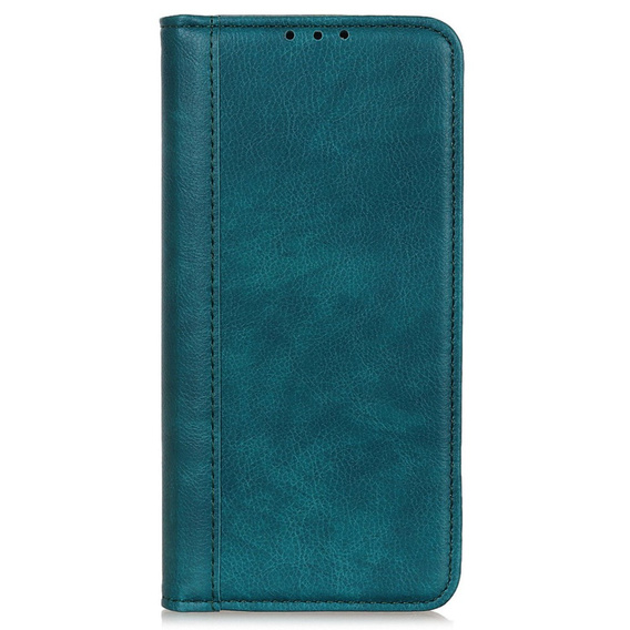 Husa cu clapetă pentru Xiaomi Poco F6 Pro, Split Leather, verde