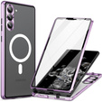 Carcasa Magnetic Dual Glass MagSafe pentru Samsung Galaxy S23, violet
