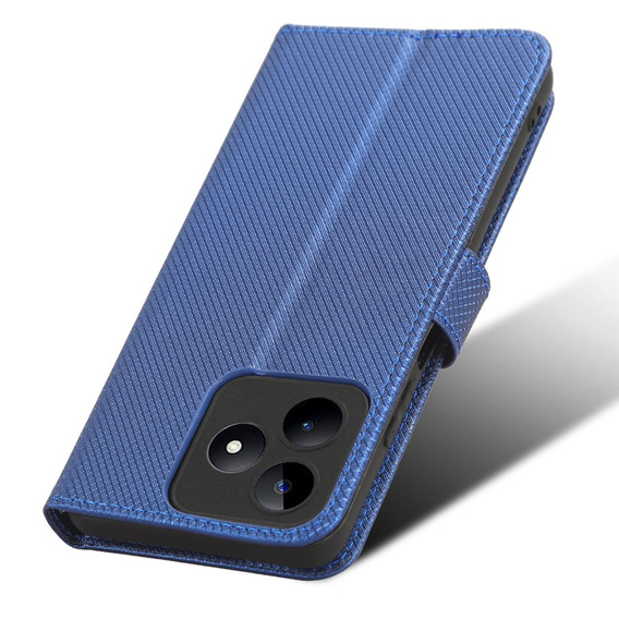 Cu clapetă pentru Realme Note 50, Wallet Smart Magnet, albastru