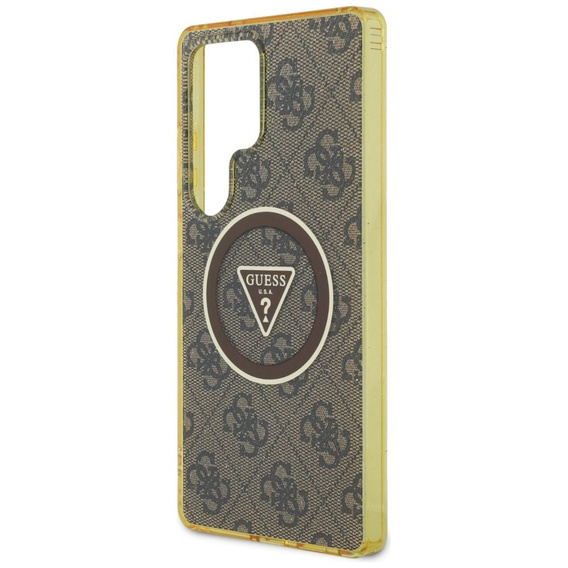 Husă GUESS Magnetic IML Metal Glitter 4G Circle Triangle pentru Samsung Galaxy S25 Ultra