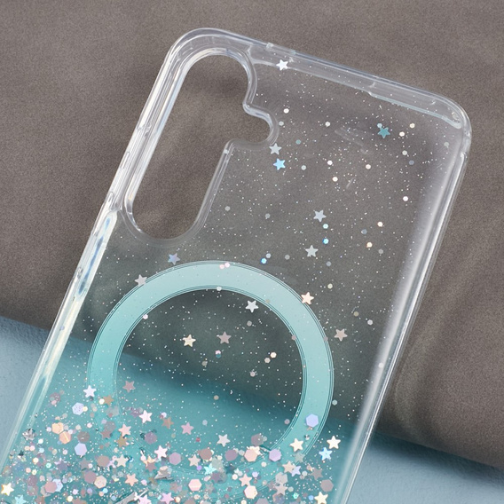 Husă pentru Samsung Galaxy S24, Glittery, pentru MagSafe, verde