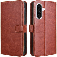 Cu clapetă pentru Samsung Galaxy A36, Crazy Horse Wallet, maro