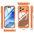 Husă antișoc cu sticlă, pentru MagSafe pentru iPhone 17 Pro, portocaliu