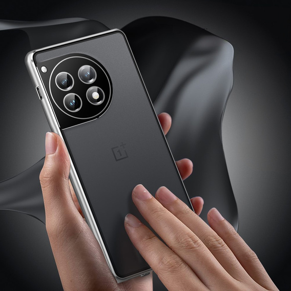 Husa pentru OnePlus 12 5G, Magnetic Dual Glass, de argint