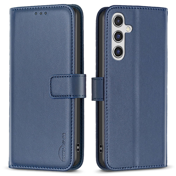 Cu clapetă pentru Samsung Galaxy A55 5G,BINFEN Wallet, albastru
