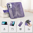 Cu clapetă pentru Xiaomi Redmi 15C 4G/LTE, Butterfly, violet