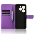 Cu clapetă pentru Infinix Hot 40i, Wallet Smart Magnet, violet