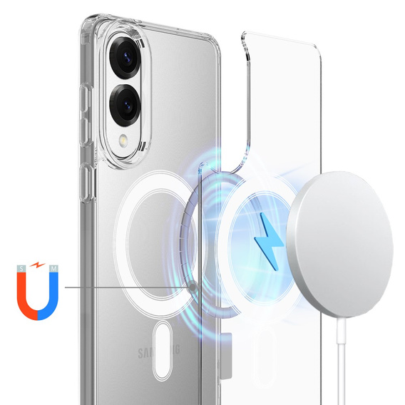 Husă pentru Samsung Galaxy S25 Edge, Fusion Hybrid Case, pentru MagSafe, transparentă