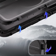 Carcasă impermeabilă IP68 pentru iPhone 16 Pro, SHELLBOX MagSafe, negru