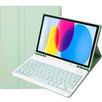 Carcasă + tastatură iPad 10.9 2022 10 Gen, Pen Slot, verde deschis