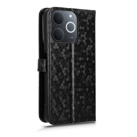 Husa cu clapetă pentru Realme Note 70T 4G, Wallet Rhombus, negru