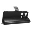 Cu clapetă pentru Infinix Hot 20i, Crazy Horse Wallet, negru
