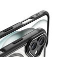 Husă pentru iPhone 16, Fusion Hybrid Carbon, pentru MagSafe, negru