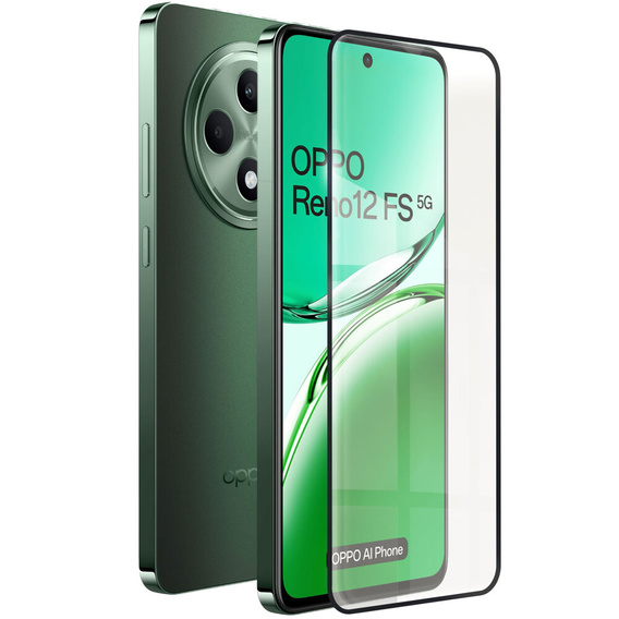 Sticlă călită 3D pentru Oppo Reno 12FS / 12F, cadru negru