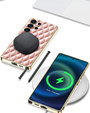 Husă pentru Samsung Galaxy S25 Ultra, Leather Rhombus, roz