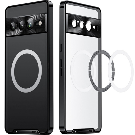 Carcasă de protecție pentru camera foto pentru Google Pixel 8 Pro, CamShield MagSafe, transparent / negru