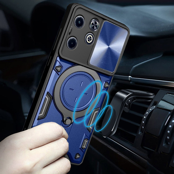 Husă blindată pentru Infinix Hot 40i, CamShield Slide, albastru