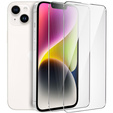 2x sticlă călită pentru iPhone 14, ERBORD 9H Hard Glass pe ecran
