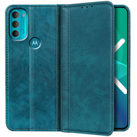 Huse pentru Motorola Moto G71 5G, Wallet Litchi Leather, verde