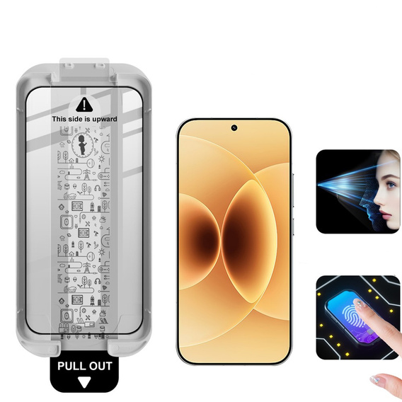 Sticlă temperată IMAK cu ramă de poziționare pentru Xiaomi 17 / 17 Pro, negru