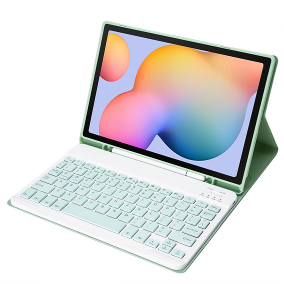 Carcasă + tastatură Samsung Galaxy Tab S6 Lite 10.4, Pen Slot, verde