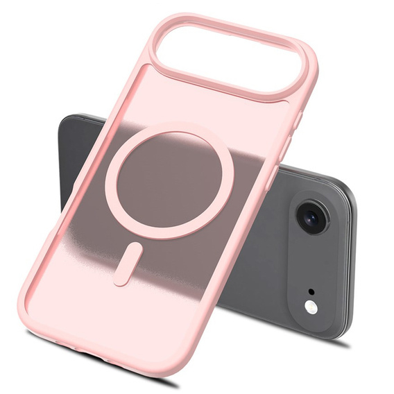 Husă Matt pentru iPhone Air, pentru MagSafe, roz translucid