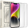 2x sticlă călită pentru iPhone 14, ERBORD 9H Hard Glass pe ecran