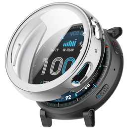 Husă 2 în 1 cu protecție pentru ecran pentru Amazfit Active Max, argintiu