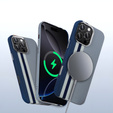 Carcasa pentru iPhone 16 Pro Max, Carbon Fiber MagSafe, albastru