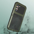 Love Mei Huse pentru Samsung Galaxy S22+ Plus, armored with glass, verde