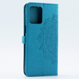 Cu clapetă pentru Motorola Moto G54 5G, Mandala, albastru