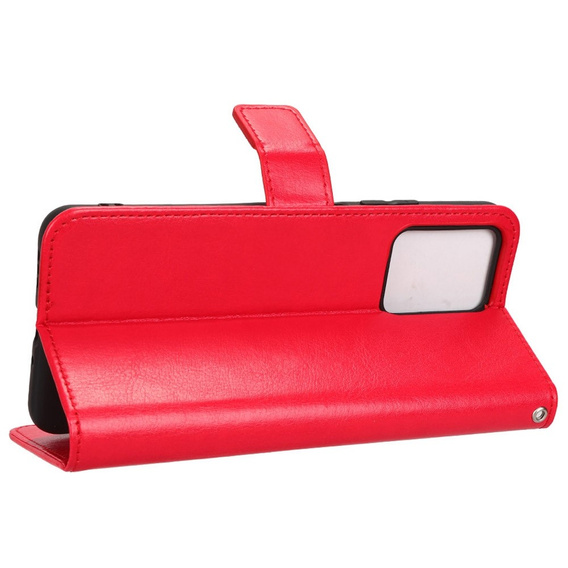Cu clapetă pentru Xiaomi Redmi Note 12 5G / POCO X5 5G, Crazy Horse Wallet, roșu