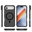 Carcasă Matt pentru iPhone Air, blindată, pentru MagSafe, fumurie cu margini negre