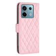 Cu clapetă pentru Xiaomi Redmi Note 13 Pro 5G, Wallet, BINFEN COLOR, roz