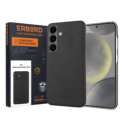 Husă pentru Samsung Galaxy S24, ERBORD Full Kevlar, pentru MagSafe, negru