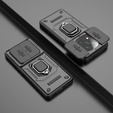 Husă pentru Xiaomi Redmi Note 14 Pro+ 5G, KickStand Camera Lens, negru