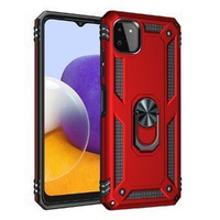 Husă blindată pentru Samsung Galaxy A22 5G, Nox Case Ring, roșu