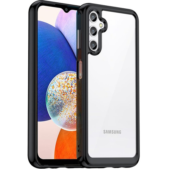 Huse pentru Samsung Galaxy A14 4G/5G, Fusion Hybrid, transparent / negru