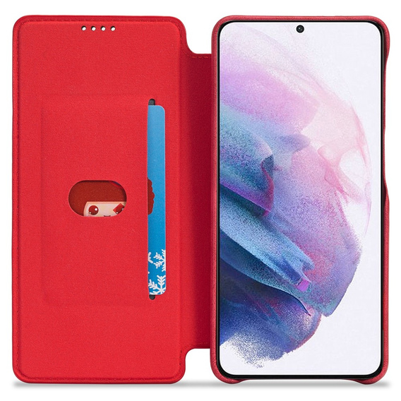 Cu clapetă pentru Samsung Galaxy S22+ Plus 5G, LC.IMEEKE, roșu